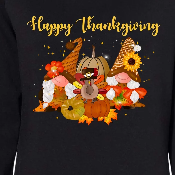 Happy Thanksgiving Fall Gnomes Womens California Wash Sweatshirt