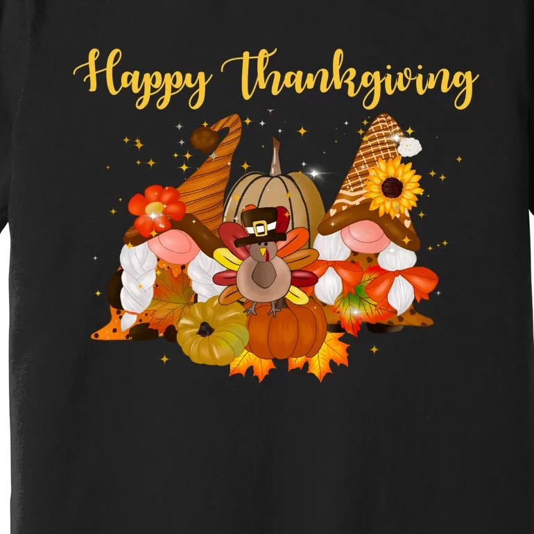 Happy Thanksgiving Fall Gnomes Premium T-Shirt