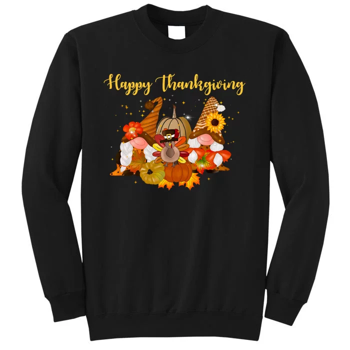 Happy Thanksgiving Fall Gnomes Tall Sweatshirt