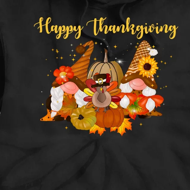 Happy Thanksgiving Fall Gnomes Tie Dye Hoodie