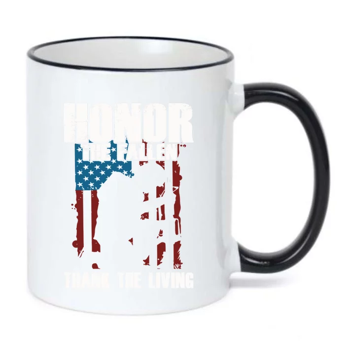 Honor The Fallen Usa Flag Military Veteran Support Gift Great Gift Black Color Changing Mug