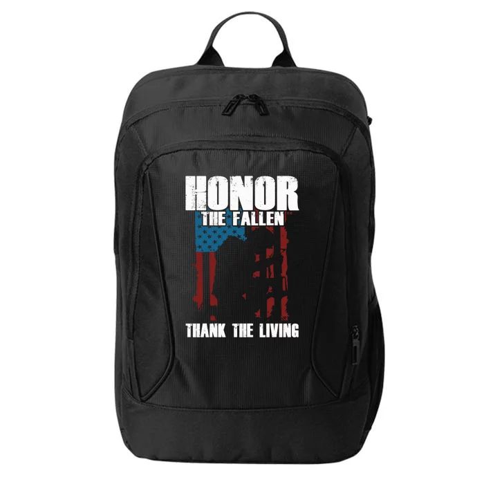 Honor The Fallen Usa Flag Military Veteran Support Gift Great Gift City Backpack