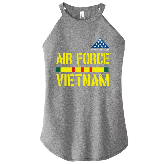 Honor The Fallen Air Force Vietnam Meaningful Gift Women’s Perfect Tri Rocker Tank