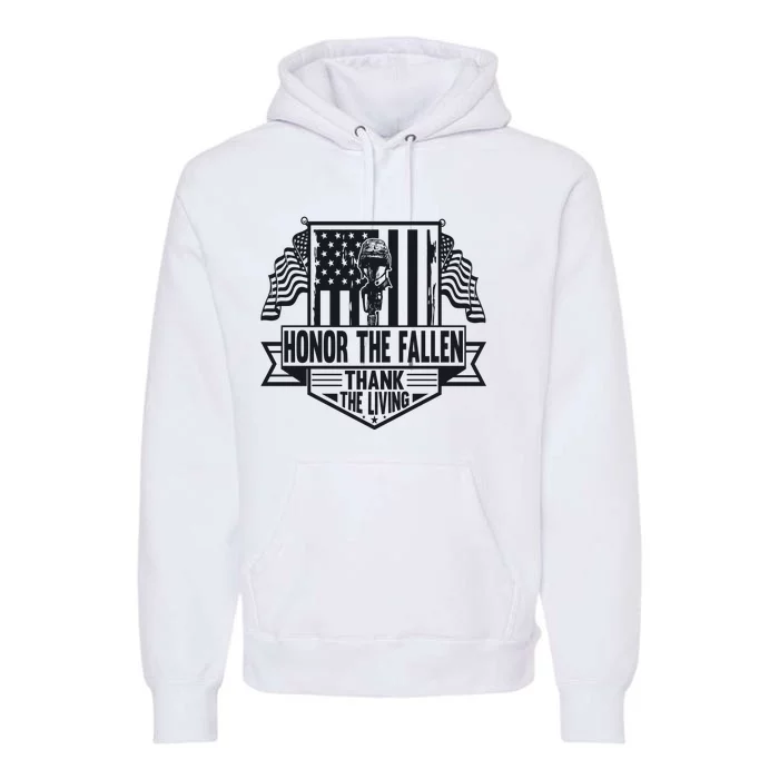 Honor The Fallen Memorial Day Graphic Premium Hoodie