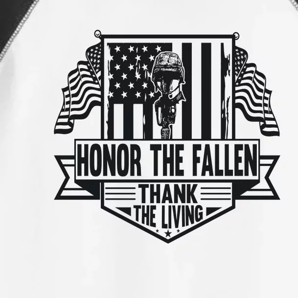 Honor The Fallen Memorial Day Graphic Toddler Fine Jersey T-Shirt