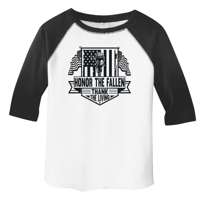 Honor The Fallen Memorial Day Graphic Toddler Fine Jersey T-Shirt