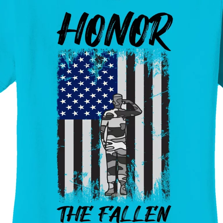 Honor The Fallen American Flag For Patriots Gift Women's T-Shirt