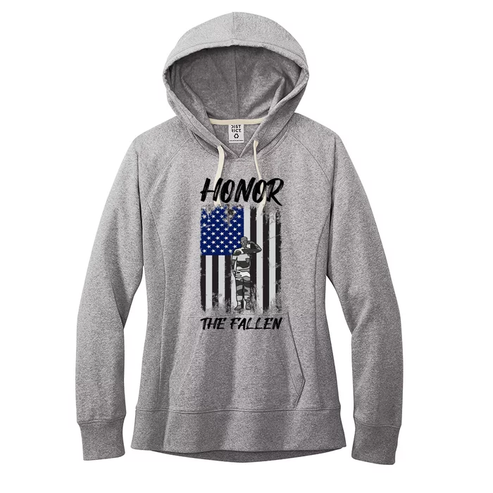 Honor The Fallen American Flag For Patriots Gift Women's Fleece Hoodie