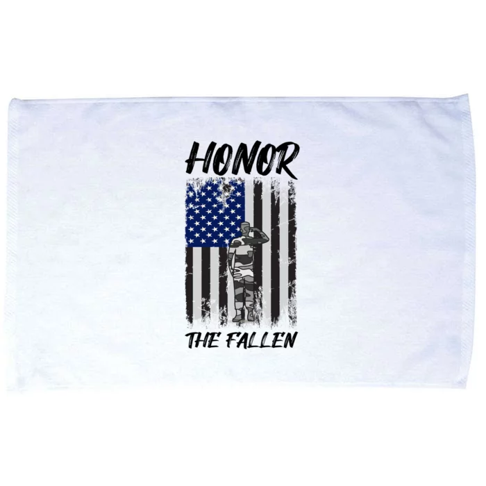 Honor The Fallen American Flag For Patriots Gift Microfiber Hand Towel