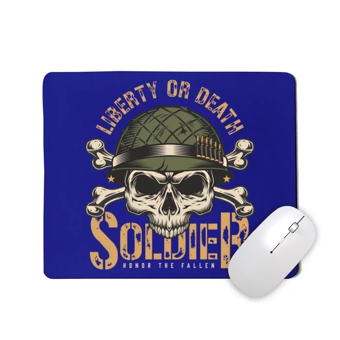 Honor The Fallen Army Heroes Skull In Soldier Helmet Gift Mousepad