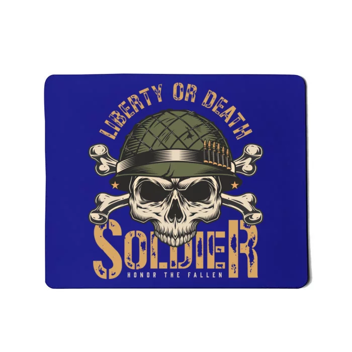 Honor The Fallen Army Heroes Skull In Soldier Helmet Gift Mousepad