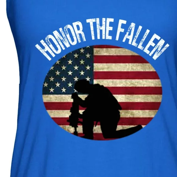 Honor The Fallen Patriotic Theme Gift Ladies Essential Flowy Tank