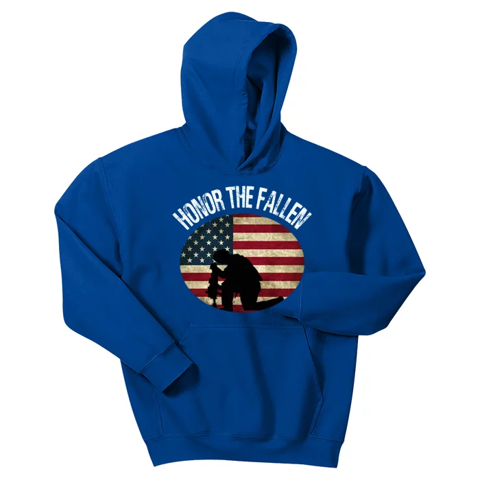 Honor The Fallen Patriotic Theme Gift Kids Hoodie