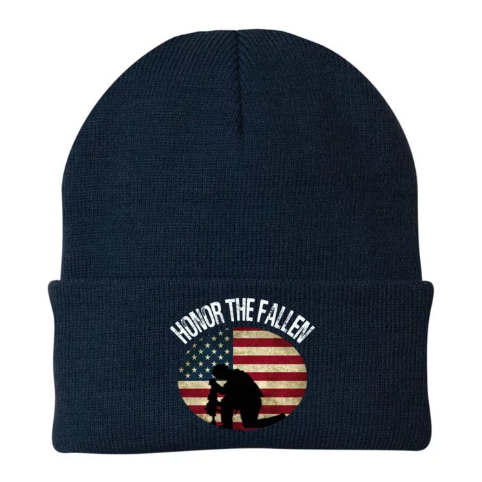 Honor The Fallen Patriotic Theme Gift Knit Cap Winter Beanie