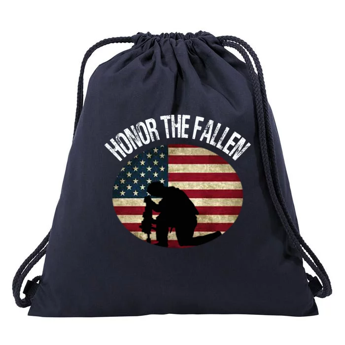 Honor The Fallen Patriotic Theme Gift Drawstring Bag