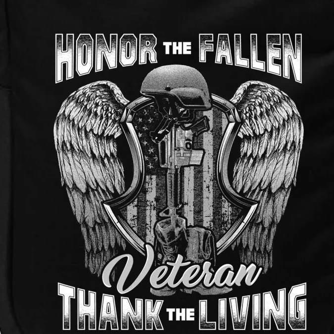 Honor The Fallen Veteran Thank The Living Veteran Gift Impact Tech Backpack