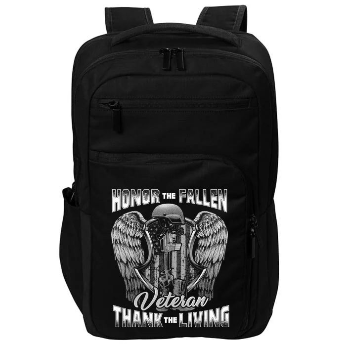 Honor The Fallen Veteran Thank The Living Veteran Gift Impact Tech Backpack