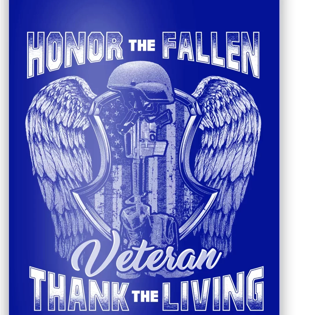 Honor The Fallen Veteran Thank The Living Veteran Gift Poster