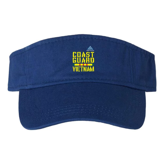 Honor The Fallen Coast Guard Vietnam Funny Gift Valucap Bio-Washed Visor