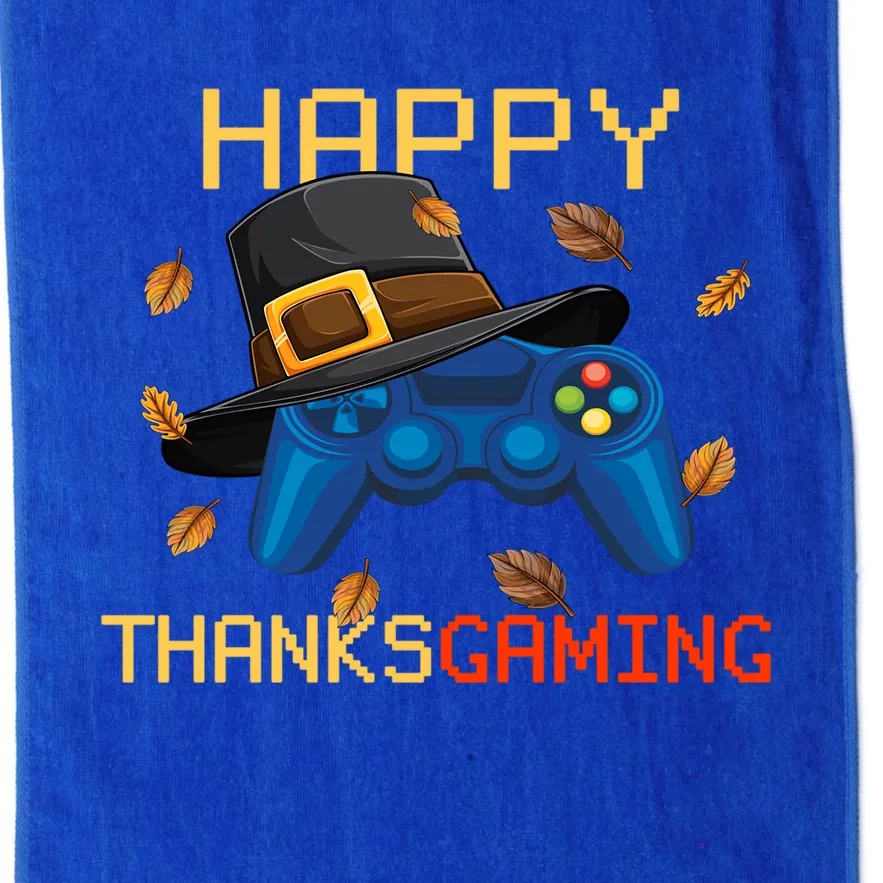 Happy Thanksgaming Funny Video Game Controller Thanksgiving Cool Gift Platinum Collection Golf Towel