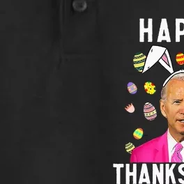 Happy Thanksgiving Funny Joe Biden Confused Happy Easter Day Dry Zone Grid Performance Polo