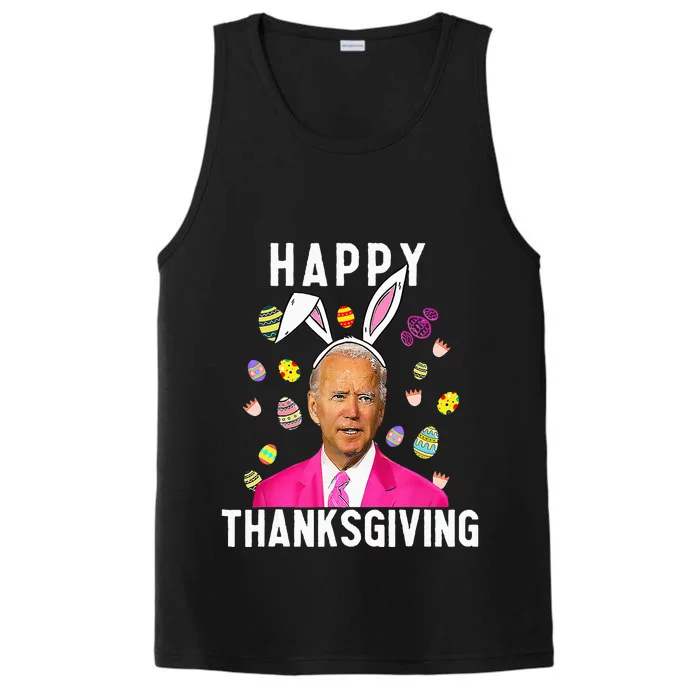 Happy Thanksgiving Funny Joe Biden Confused Happy Easter Day Performance Tank