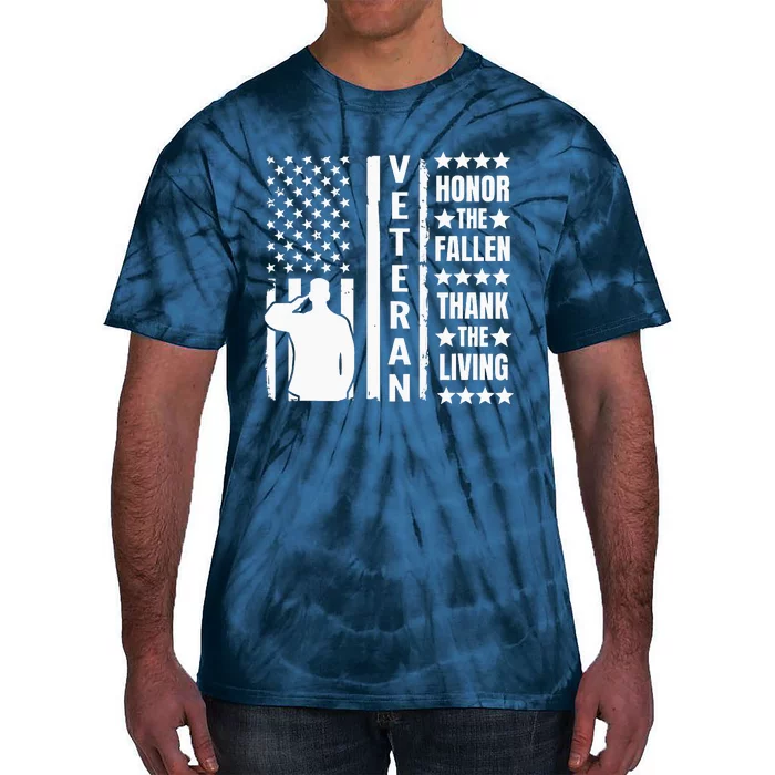 Honor The Fallen Thank The Living Memorial Day Tie-Dye T-Shirt