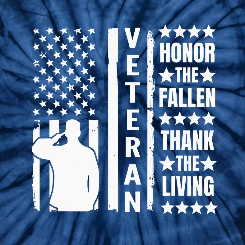 Honor The Fallen Thank The Living Memorial Day Tie-Dye T-Shirt