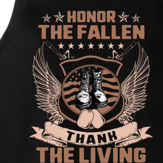 Honor The Fallen Thank Living Memorial Day Military May 25th Cool Gift Ladies Tri-Blend Wicking Tank