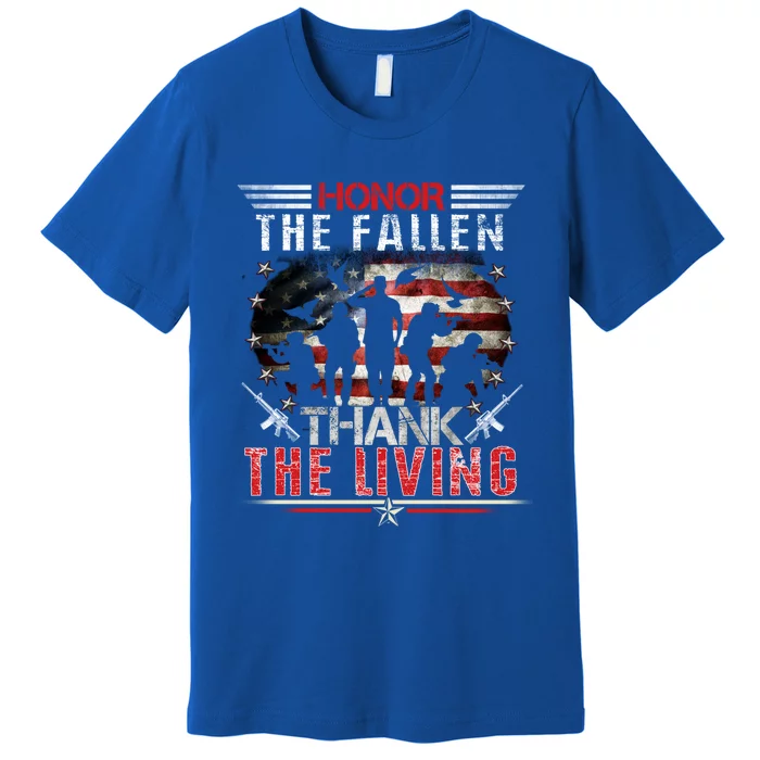 Honor The Fallen Veteran Themed Military Support Memorial Gift Premium T-Shirt