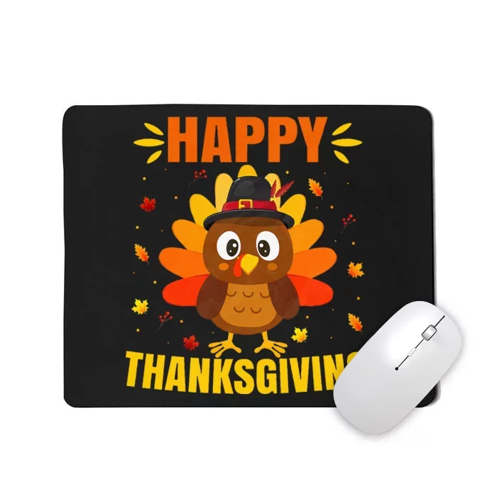 Happy Thanksgiving For Turkey Day Family Dinner Mousepad