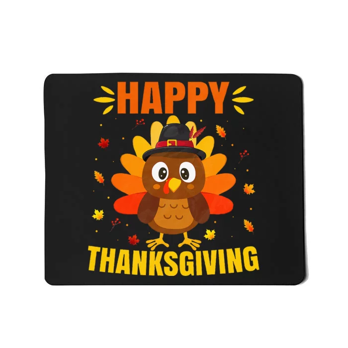 Happy Thanksgiving For Turkey Day Family Dinner Mousepad