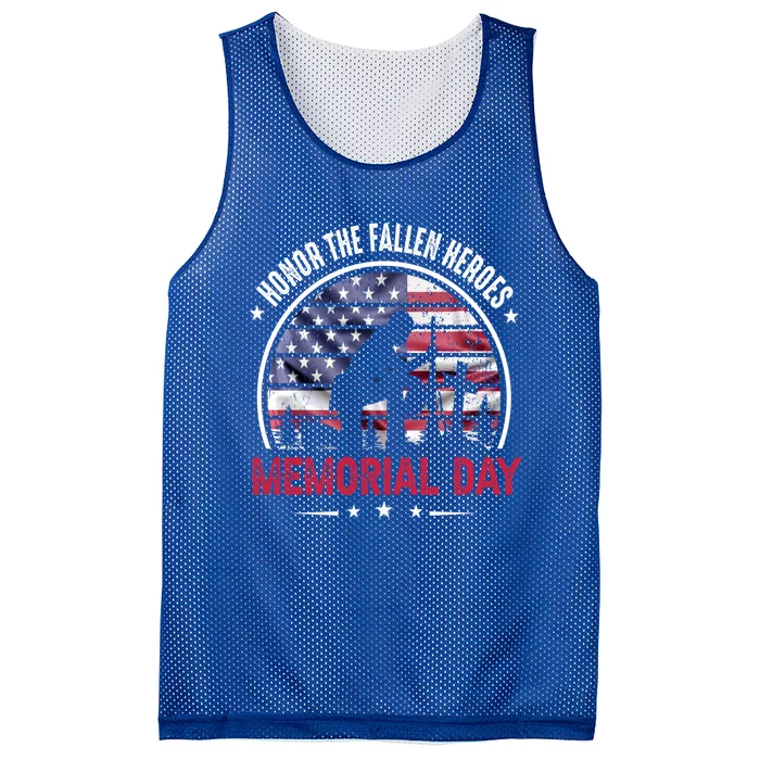 Honor The Fallen Heroes Memorial Day Gift Mesh Reversible Basketball Jersey Tank