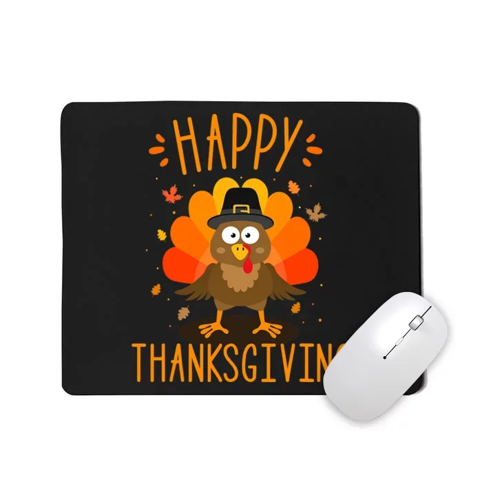 Happy Thanksgiving For Turkey Day Family Dinner Mousepad