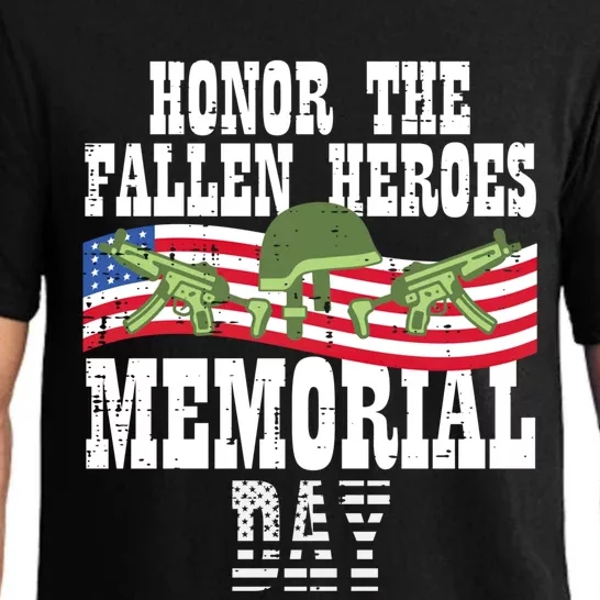 Honor The Fallen Heroes Memorial Day Us Flag Great Gift Pajama Set