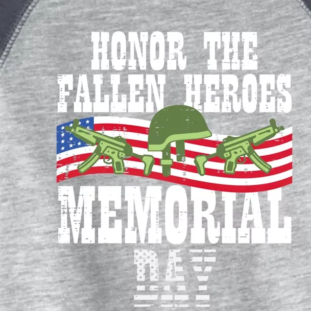 Honor The Fallen Heroes Memorial Day Us Flag Great Gift Toddler Fine Jersey T-Shirt