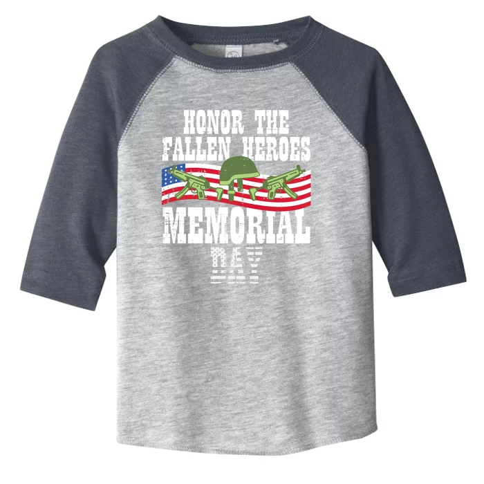 Honor The Fallen Heroes Memorial Day Us Flag Great Gift Toddler Fine Jersey T-Shirt