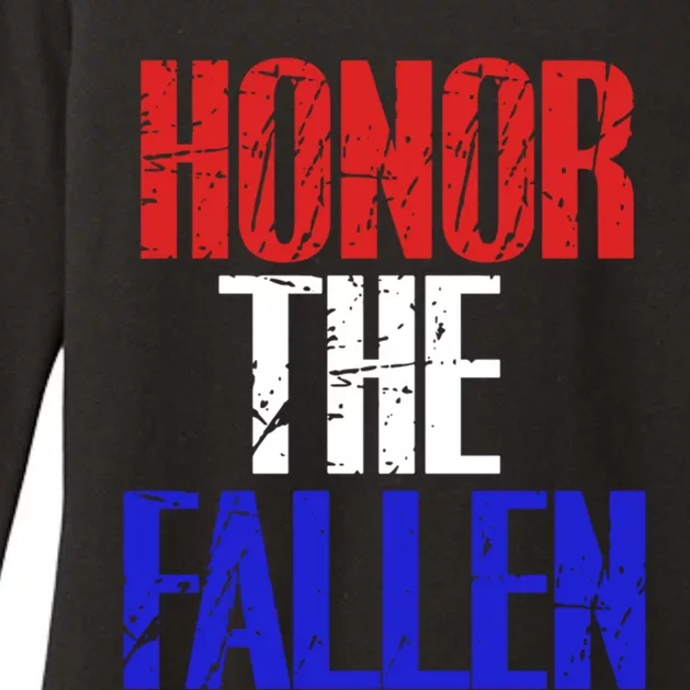 Honor The Fallen Veterans Military Cool Gift Womens CVC Long Sleeve Shirt