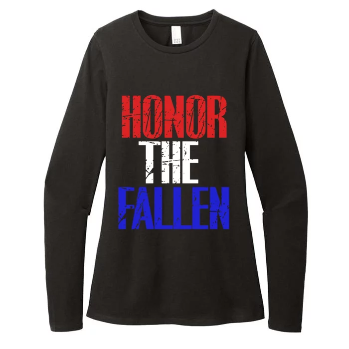 Honor The Fallen Veterans Military Cool Gift Womens CVC Long Sleeve Shirt