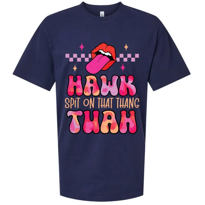 Hawk Tuah Funny Viral Humor Meme Video Sueded Cloud Jersey T-Shirt