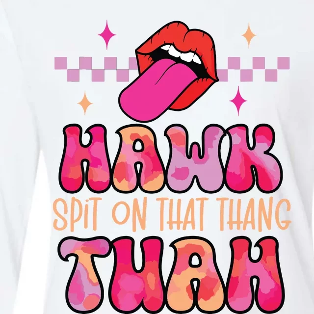 Hawk Tuah Funny Viral Humor Meme Video Womens Cotton Relaxed Long Sleeve T-Shirt