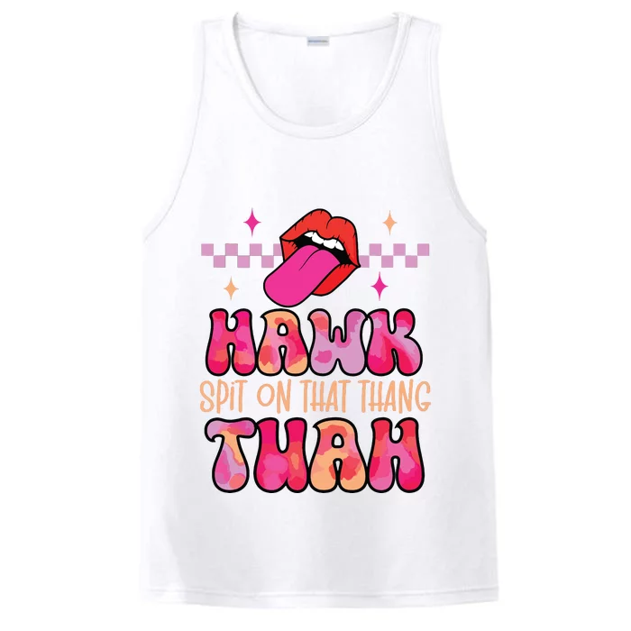 Hawk Tuah Funny Viral Humor Meme Video Performance Tank