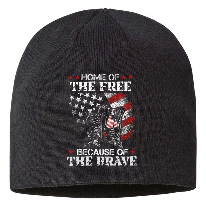 Honor The Fallen Veteran Themed Military Support Memorial 8 1/2in Sustainable Knit Beanie