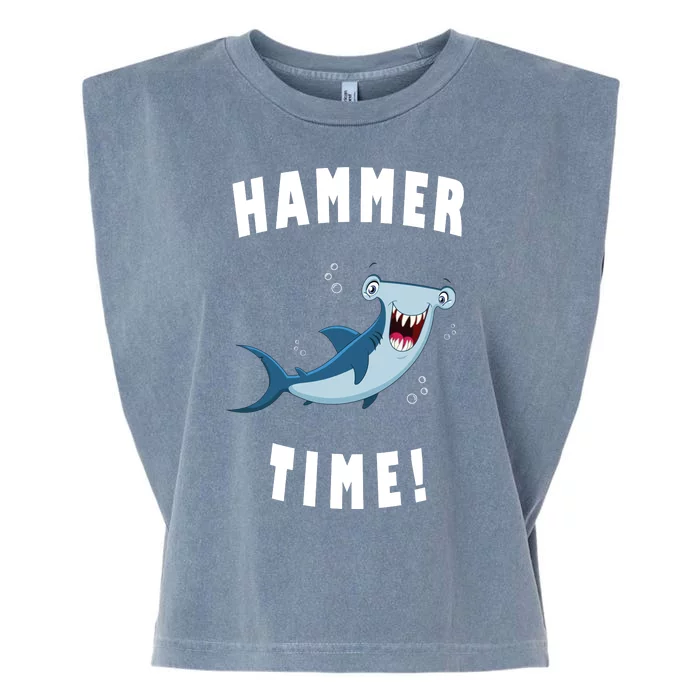 Hammer Time Funny Hammerhead Shark Garment-Dyed Women's Muscle Tee