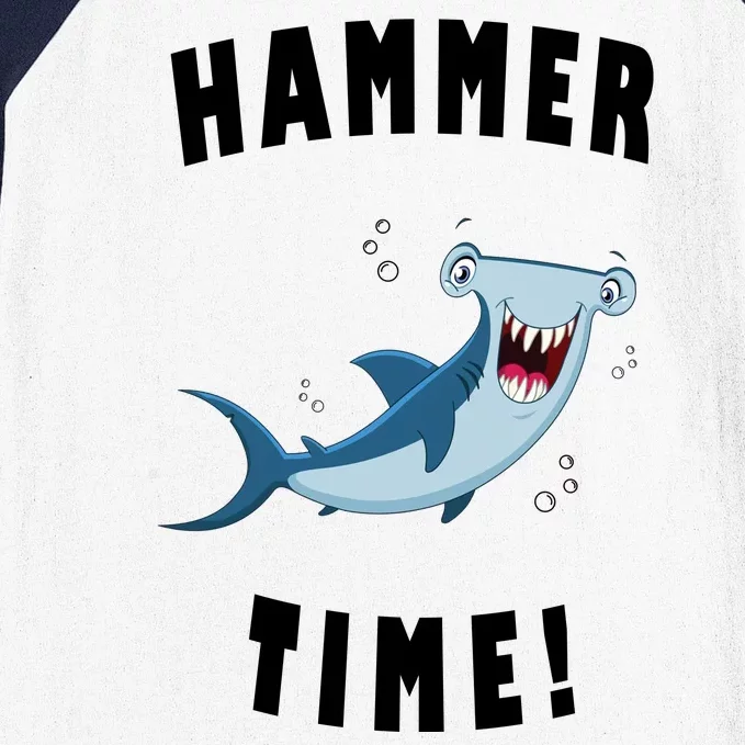 Hammer Time Funny Hammerhead Shark Baseball Sleeve Shirt