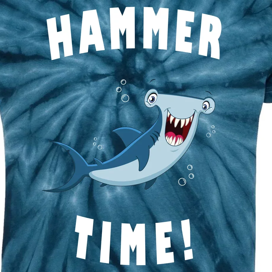 Hammer Time Funny Hammerhead Shark Kids Tie-Dye T-Shirt