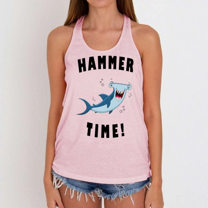 Hammer Time Funny Hammerhead Shark Women's Knotted Racerback Tank