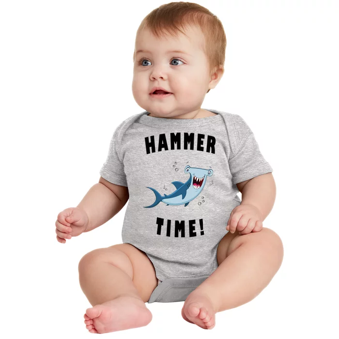 Hammer Time Funny Hammerhead Shark Baby Bodysuit