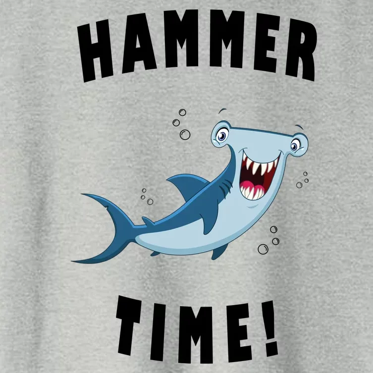 Hammer Time Funny Hammerhead Shark Women's Crop Top Tee