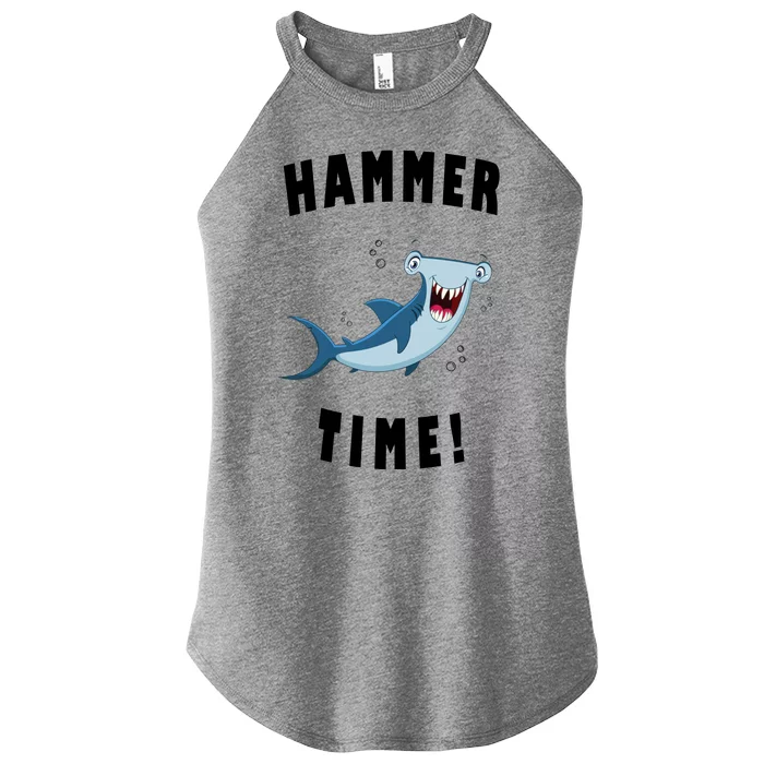 Hammer Time Funny Hammerhead Shark Women’s Perfect Tri Rocker Tank